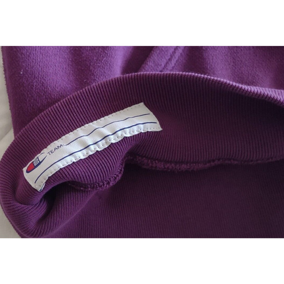 Champion Hoodie and Pant Set Womens M 100 Anniversary Chenille Logo Purple - Picture 4 of 16